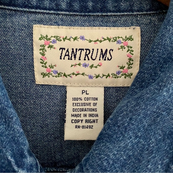 Christmas Jean Jacket by Tantrums Size Petite Large - Picture 6 of 9